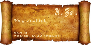 Móry Zsüliet névjegykártya