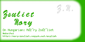 zsuliet mory business card